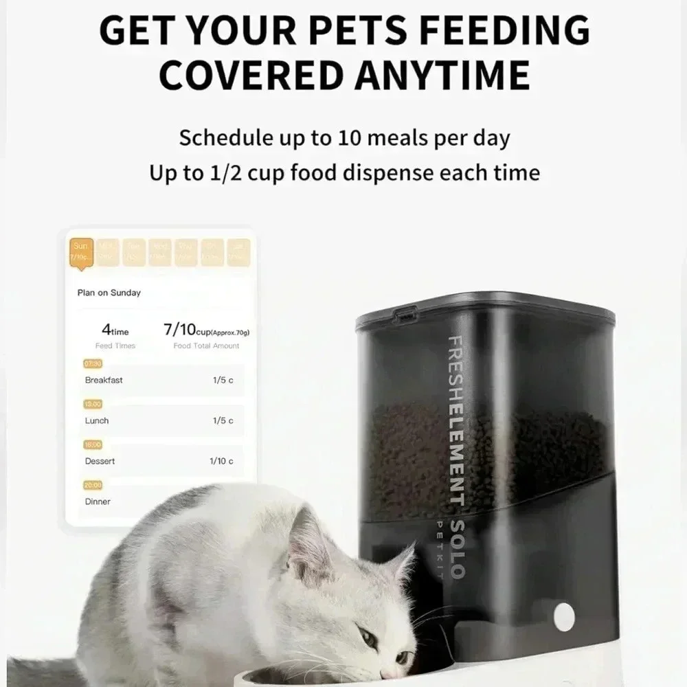 PETKIT Fresh Element Automatic Wifi Cat Dog Feeder Dispenser Stainless Bowl